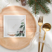 Elegant minimalistisch kerstfeest papier servet