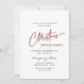 Elegant minimalistisch kerstfeestje kaart (Voorkant)