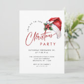 Elegant minimalistisch kerstfeestje kaart (Staand voorkant)