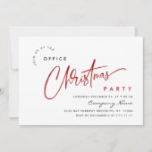 Elegant minimalistisch kerstfeestje kaart (Voorkant)