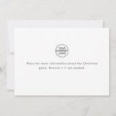 Elegant minimalistisch kerstfeestje kaart (Achterkant)