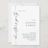 Elegant minimalistisch kerstfeestje kaart (Voorkant)