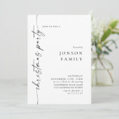 Elegant minimalistisch kerstfeestje kaart (Staand voorkant)