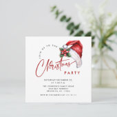 Elegant minimalistisch kerstfeestje kaart (Staand voorkant)