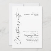 Elegant minimalistisch kerstfeestje kaart (Voorkant)