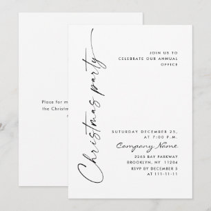 Elegant minimalistisch kerstfeestje kaart