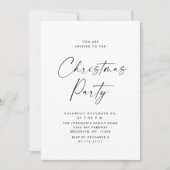 Elegant minimalistisch kerstfeestje kaart (Voorkant)