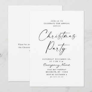 Elegant minimalistisch kerstfeestje kaart