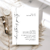 Elegant minimalistisch kerstfeestje kaart