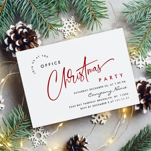 Elegant minimalistisch kerstfeestje kaart