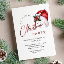 Elegant minimalistisch kerstfeestje kaart