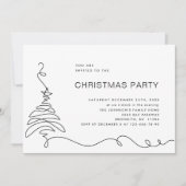 Elegant minimalistisch kerstfeestje kaart (Voorkant)