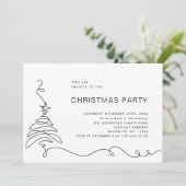 Elegant minimalistisch kerstfeestje kaart (Staand voorkant)