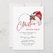 Elegant minimalistisch kerstfeestje kaart (Voorkant)