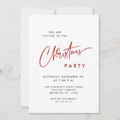 Elegant minimalistisch kerstfeestje kaart (Voorkant)