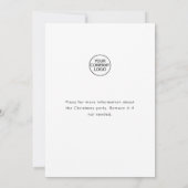 Elegant minimalistisch kerstfeestje kaart (Achterkant)