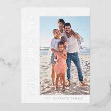 Elegant minimalistisch kerstfoto Zilver