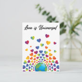 Elegant minimalistisch kleurrijk ontwerp voor rege briefkaart (Staand voorkant)