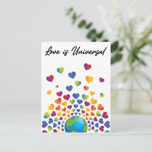 Elegant minimalistisch kleurrijk ontwerp voor rege briefkaart (Staand voorkant)