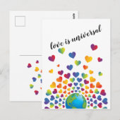 Elegant minimalistisch kleurrijk ontwerp voor rege briefkaart (Voorkant / Achterkant)