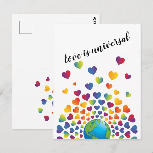 Elegant minimalistisch kleurrijk ontwerp voor rege briefkaart (Voorkant / Achterkant)