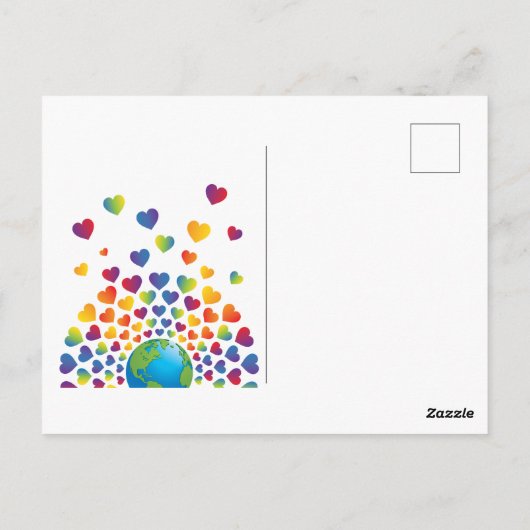 Elegant minimalistisch kleurrijk ontwerp voor rege briefkaart (Achterkant)