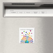 Elegant minimalistisch kleurrijk ontwerp voor rege magneet (Insitu (Vaatwasser))