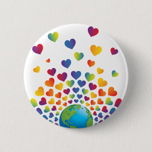 Elegant minimalistisch kleurrijk ontwerp voor rege ronde button 5,7 cm