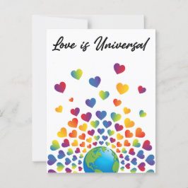 Elegant Minimalistisch Kleurrijk Regenboog Hart On Briefkaart