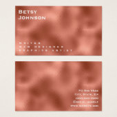 Elegant minimalistisch kopermetallisch Visitekaart Visitekaartje (Voorkant /achterkant)