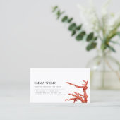 Elegant minimalistisch koraal Visitekaartje (Staand voorkant)