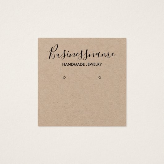 Elegant minimalistisch kraft-draagkaart vierkante visitekaartjes (Voorkant)
