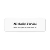 Elegant minimalistisch laagje modern zwart-wit etiket (Voorkant)