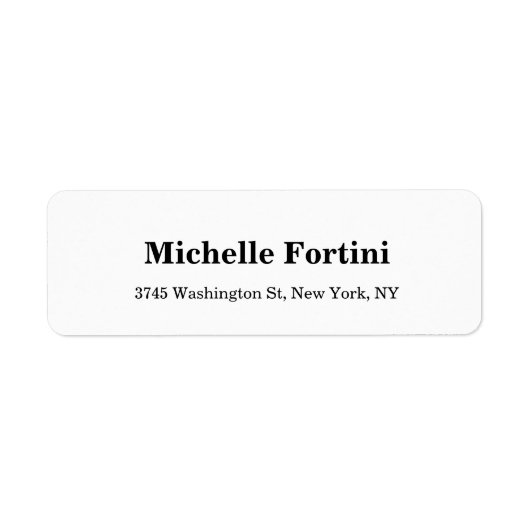Elegant minimalistisch laagje modern zwart-wit etiket (Voorkant)