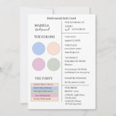 Elegant minimalistisch lichtblauw en zwart roze br kaart (Voorkant)