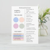 Elegant minimalistisch lichtblauw en zwart roze br kaart (Staand voorkant)