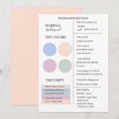 Elegant minimalistisch lichtblauw en zwart roze br kaart (Voorkant / Achterkant)