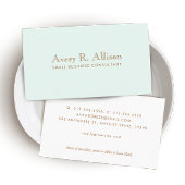 Elegant minimalistisch lichtblauw visitekaartje