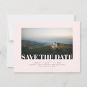 Elegant minimalistisch lichtroze sparen de Datum F Save The Date (Voorkant)