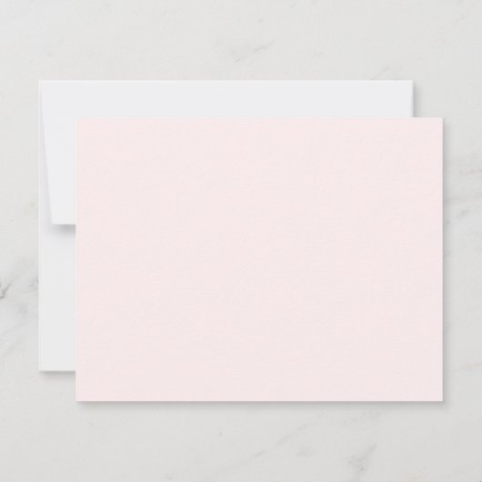 Elegant minimalistisch lichtroze sparen de Datum F Save The Date (Achterkant)