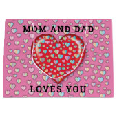 Elegant minimalistisch liefdesontwerp groot cadeauzakje (Voorkant)