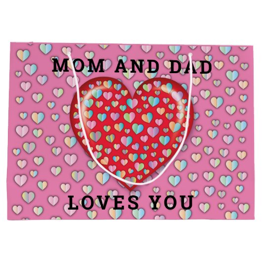 Elegant minimalistisch liefdesontwerp groot cadeauzakje (Achterkant)