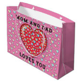 Elegant minimalistisch liefdesontwerp groot cadeauzakje (Achterkant Gekanteld)