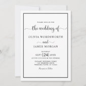 Elegant minimalistisch Lijst voor kalligrafie Kaart (Voorkant)