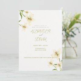 ELEGANT MINIMALISTISCH LILY-BRUILOFTS UITNODIGING