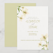 ELEGANT MINIMALISTISCH LILY-BRUILOFTS UITNODIGING (Voorkant / Achterkant)