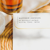 Elegant minimalistisch links uitgelijnd retouradre rubberstempel