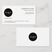 Elegant minimalistisch Logo Sjabloon Visitekaartje (Voorkant / Achterkant)