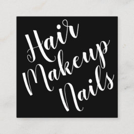 Elegant minimalistisch make-up artiest visitekaart vierkante visitekaartje