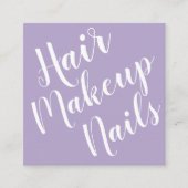 Elegant minimalistisch make-up artiest visitekaart vierkante visitekaartje (Voorkant)